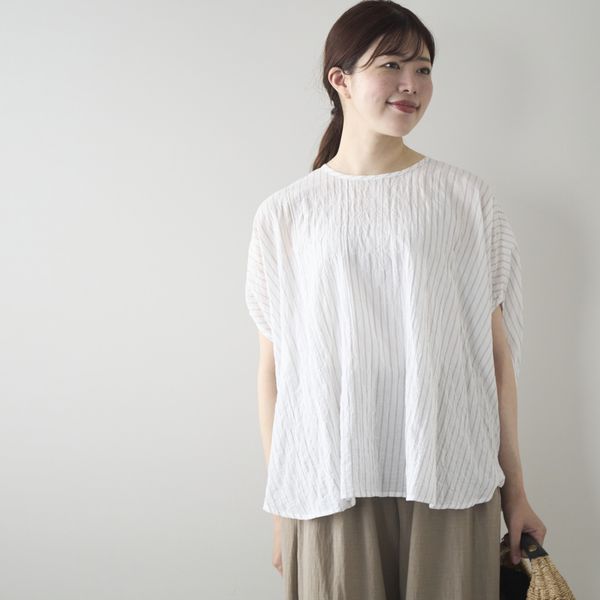 Kilka/汗をかいてもはりつかない、速乾サークルブラウス